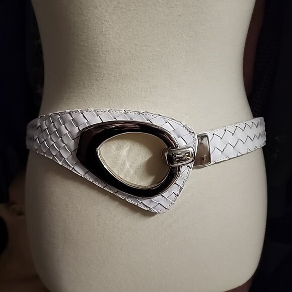 Coldwater Creek Accessories - vintage coldwater creek Oversized White Braided Belt S/M 34" Length